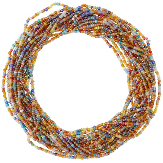 12 Pack: Multicolor Small Glass Beads, 2mm by Bead Landing™